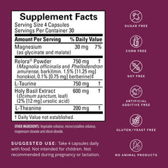 BrainMD Dr Amen capsules beside water illustrating daily stress support.
