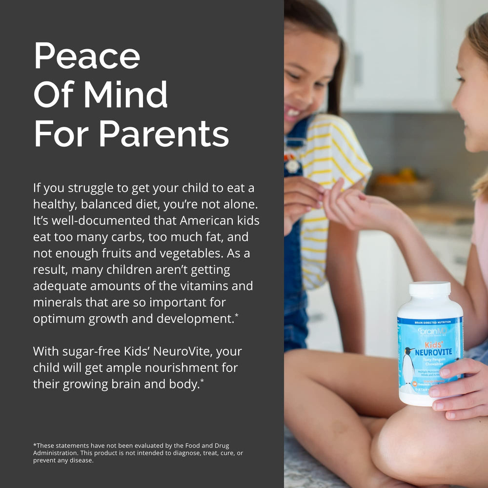 BrainMD NeuroVite energy support features magnesium and B vitamins in bites