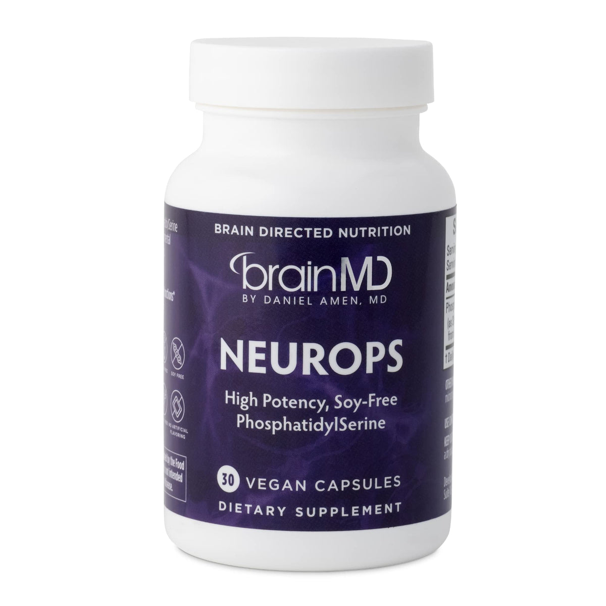 BRAINMD Dr Amen NeuroPS bottle front showing 30 capsules for focus and memory.
