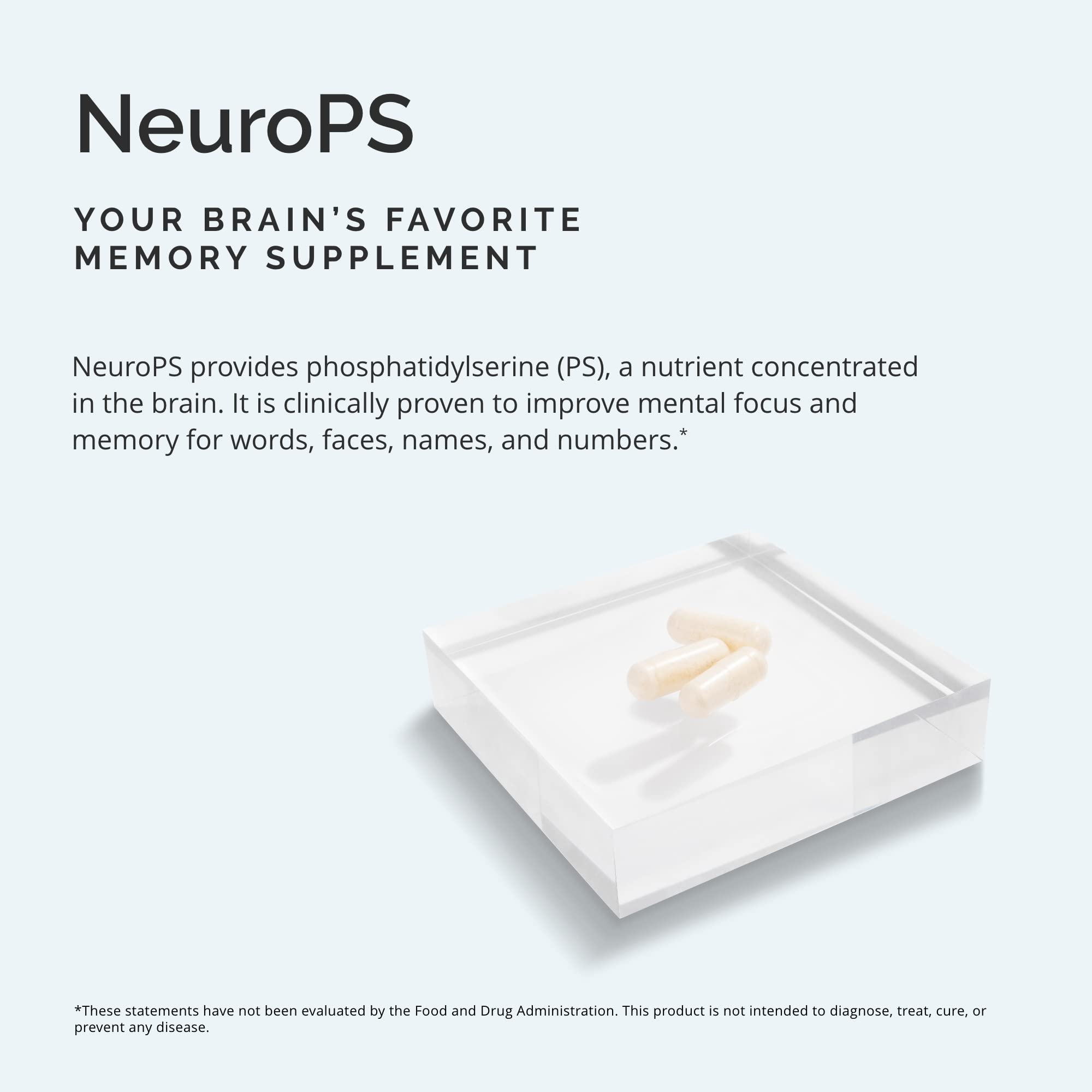 BRAINMD Dr Amen NeuroPS label close-up emphasizing brain health and potency.