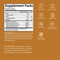 BrainMD Dr Amen Omega-3 Power capsules close-up; high-potency DHA/EPA effect.