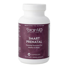 BrainMD Dr Amen Smart Prenatal bottle and capsules for pregnancy nutrient support