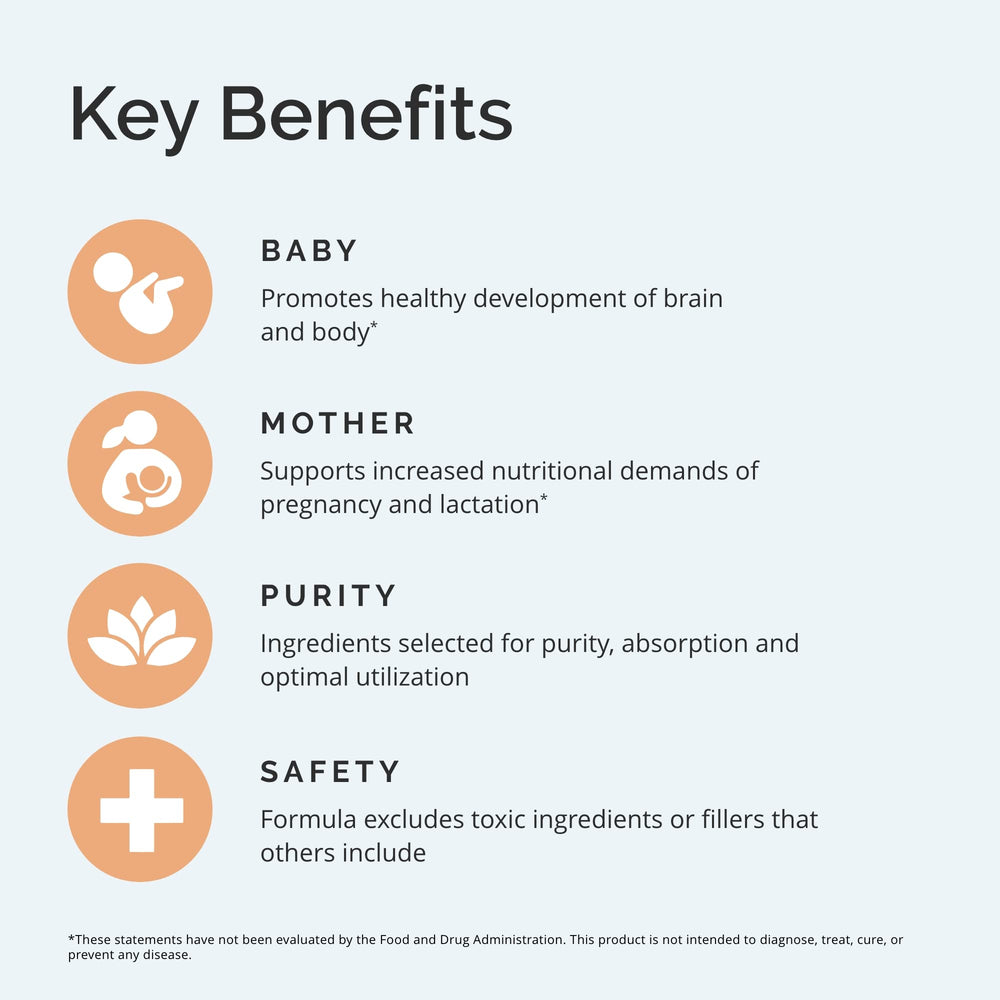 BrainMD Dr Amen Smart Prenatal ingredients list featuring B vitamins and lutein