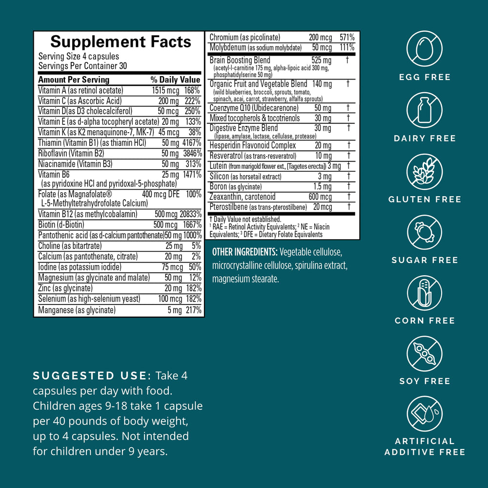 BrainMD NeuroVite Plus capsules close-up highlighting brain-nourishing nutrients.