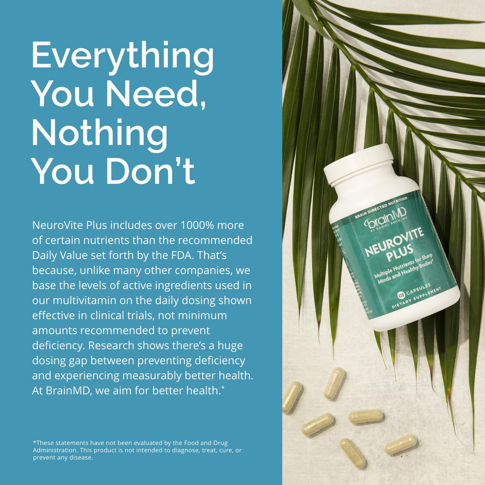 BrainMD NeuroVite Plus featured in a morning routine for focus.