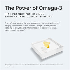 Omega-3 Power label detail; purity and Norway-sourced fish oil.