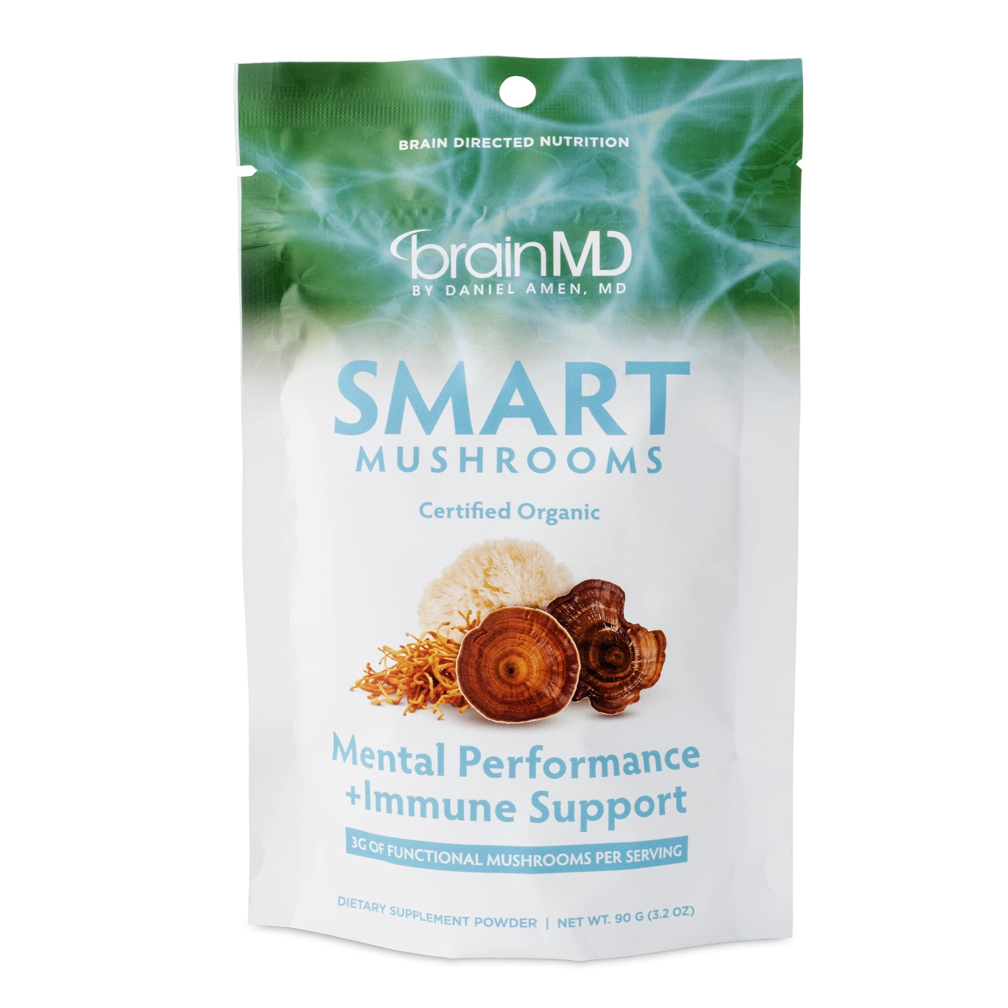 BrainMD Smart Mushrooms bottle ready for daily focus and immune support routines.