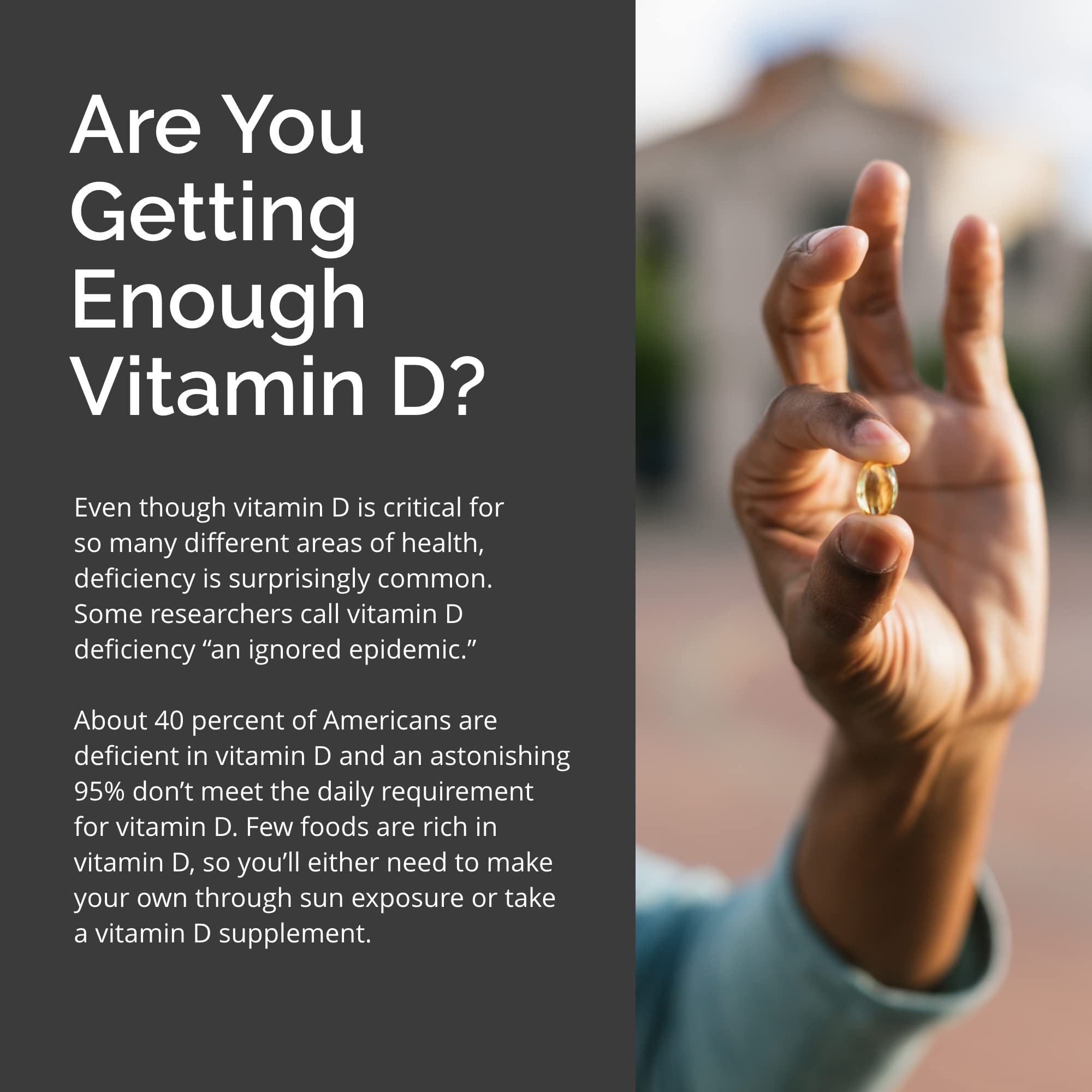 BrainMD Vitamin D3 gluten-free seal indicating purity.