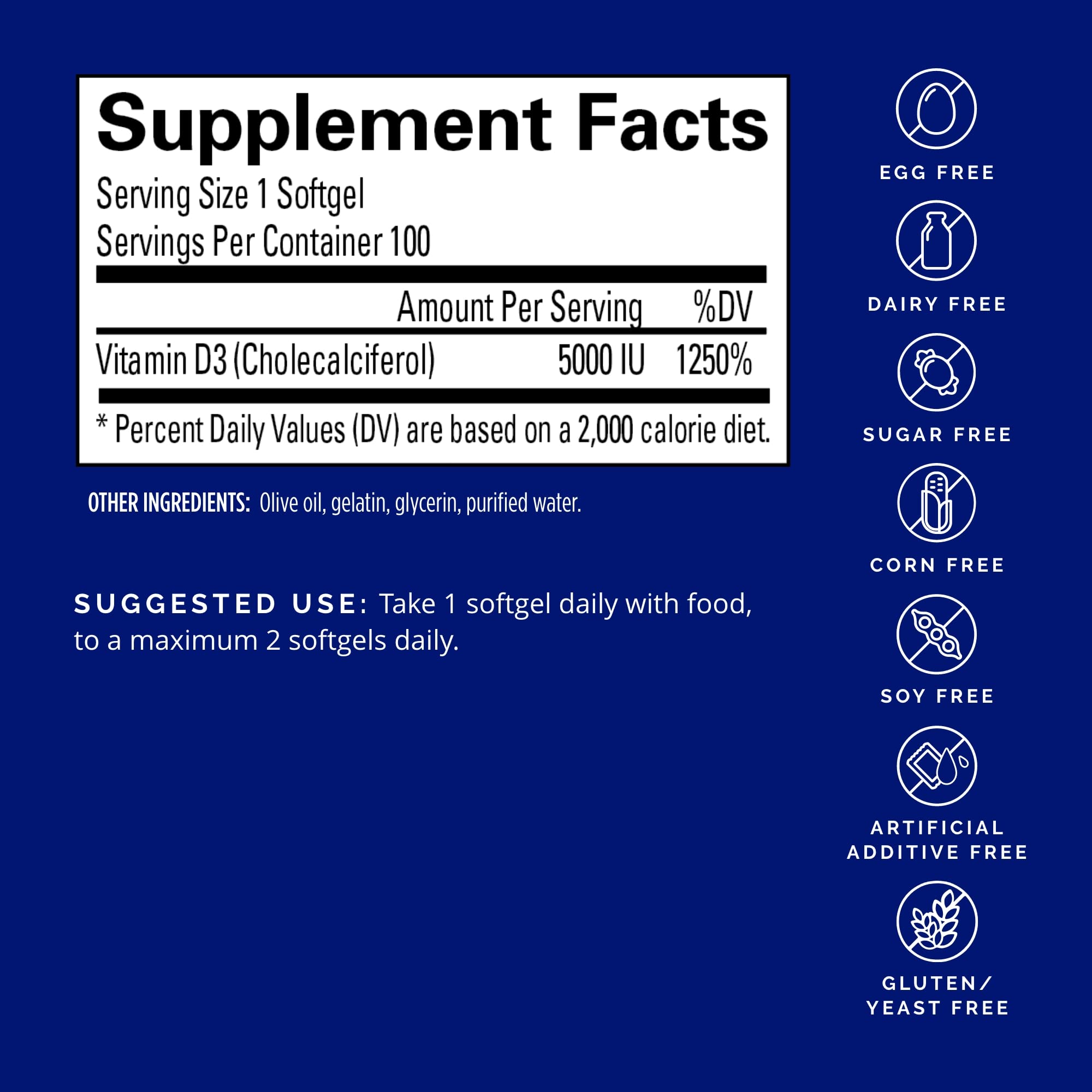 BrainMD Vitamin D3 softgels close-up showing easy-to-swallow capsules.