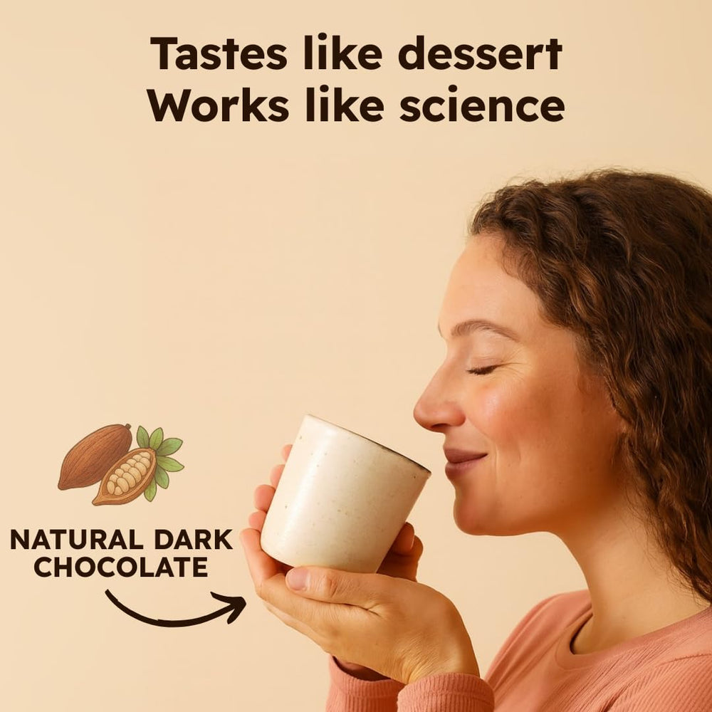 Brainoa Sleep Cocoa chamomile and passion flower blend image suggests gentle rest.