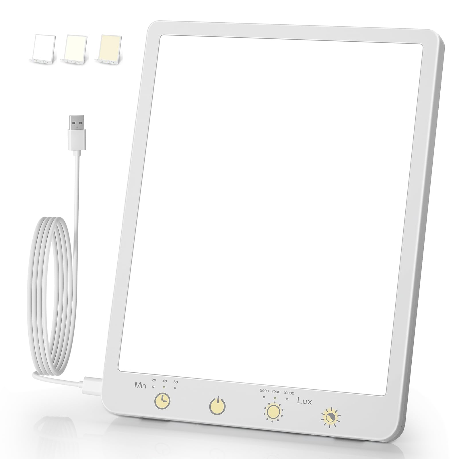 BRAND SET Light Therapy Lamp front view with premium design and bright illumination.