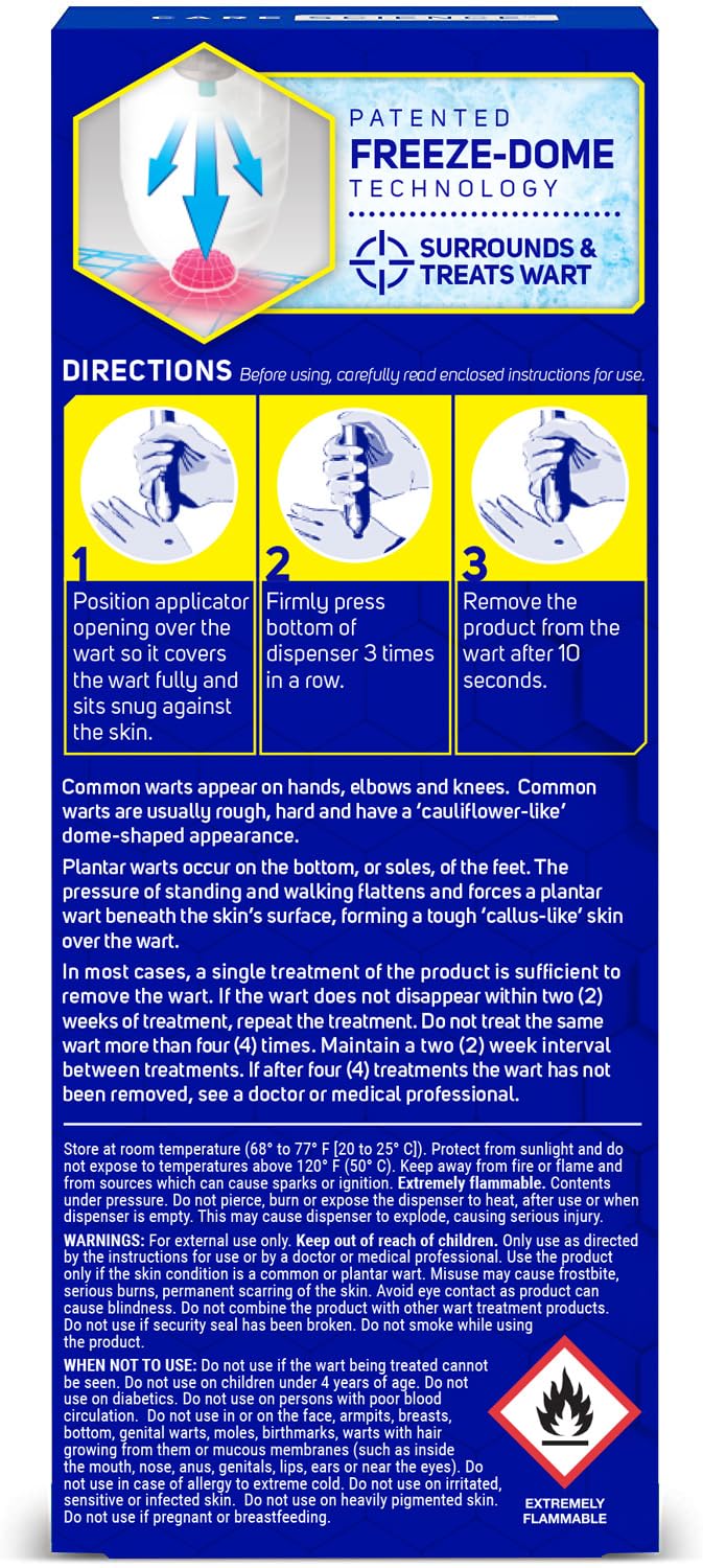Brand Wart Remover Freeze application in action for a simple one-step treatment.
