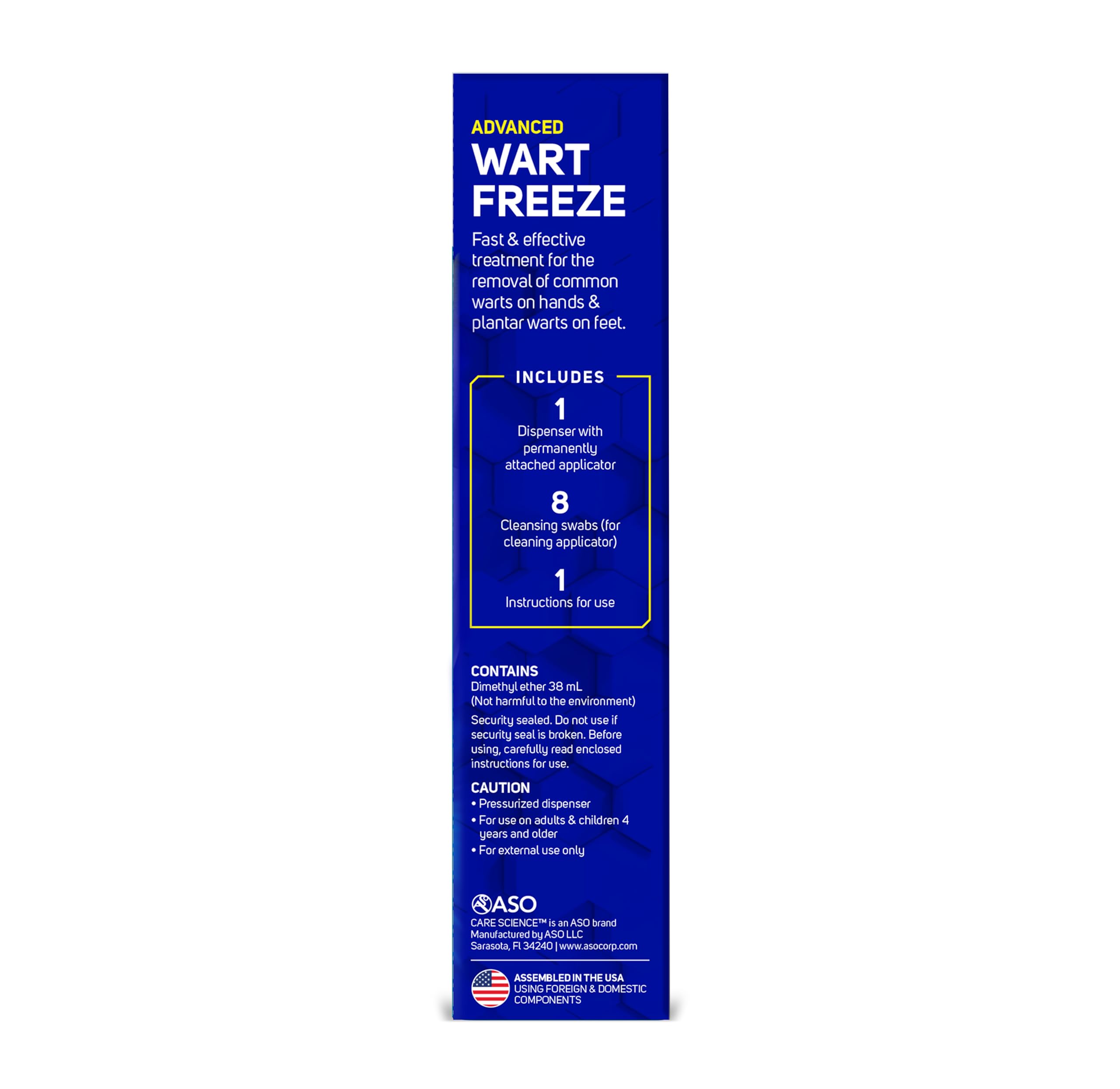 Brand Wart Remover Freeze hands with targeted wart area ready for treatment.