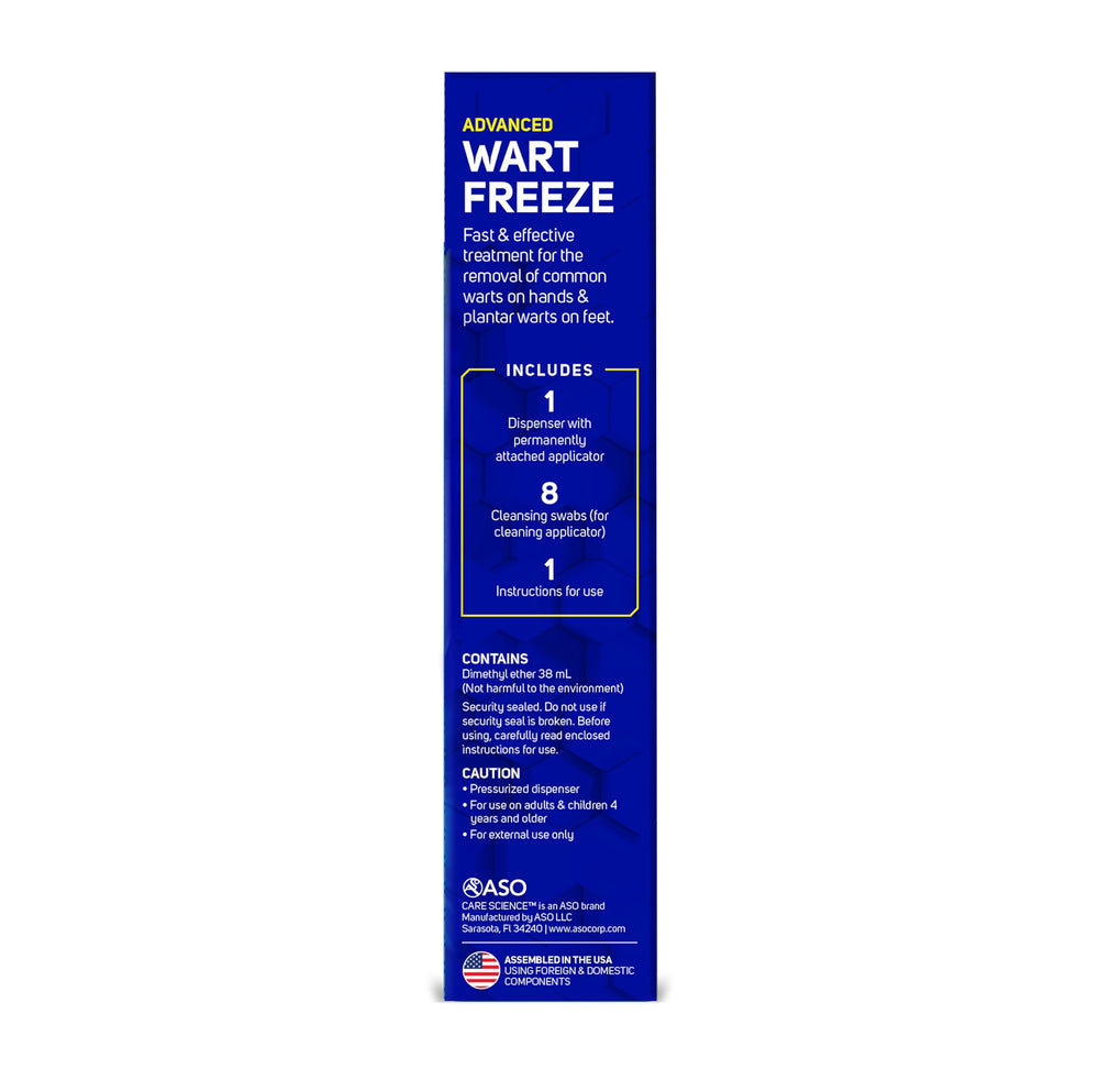 Brand Wart Remover Freeze hands with targeted wart area ready for treatment.