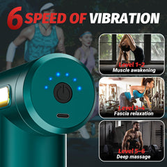 Brantefa massage gun with 6 speeds for customized percussion on demand.