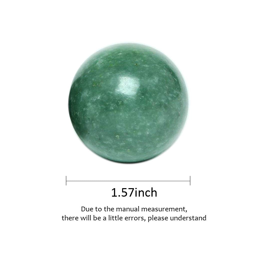 Brass Statu BRABUD dark green marble Baoding ball color for calm focus.
