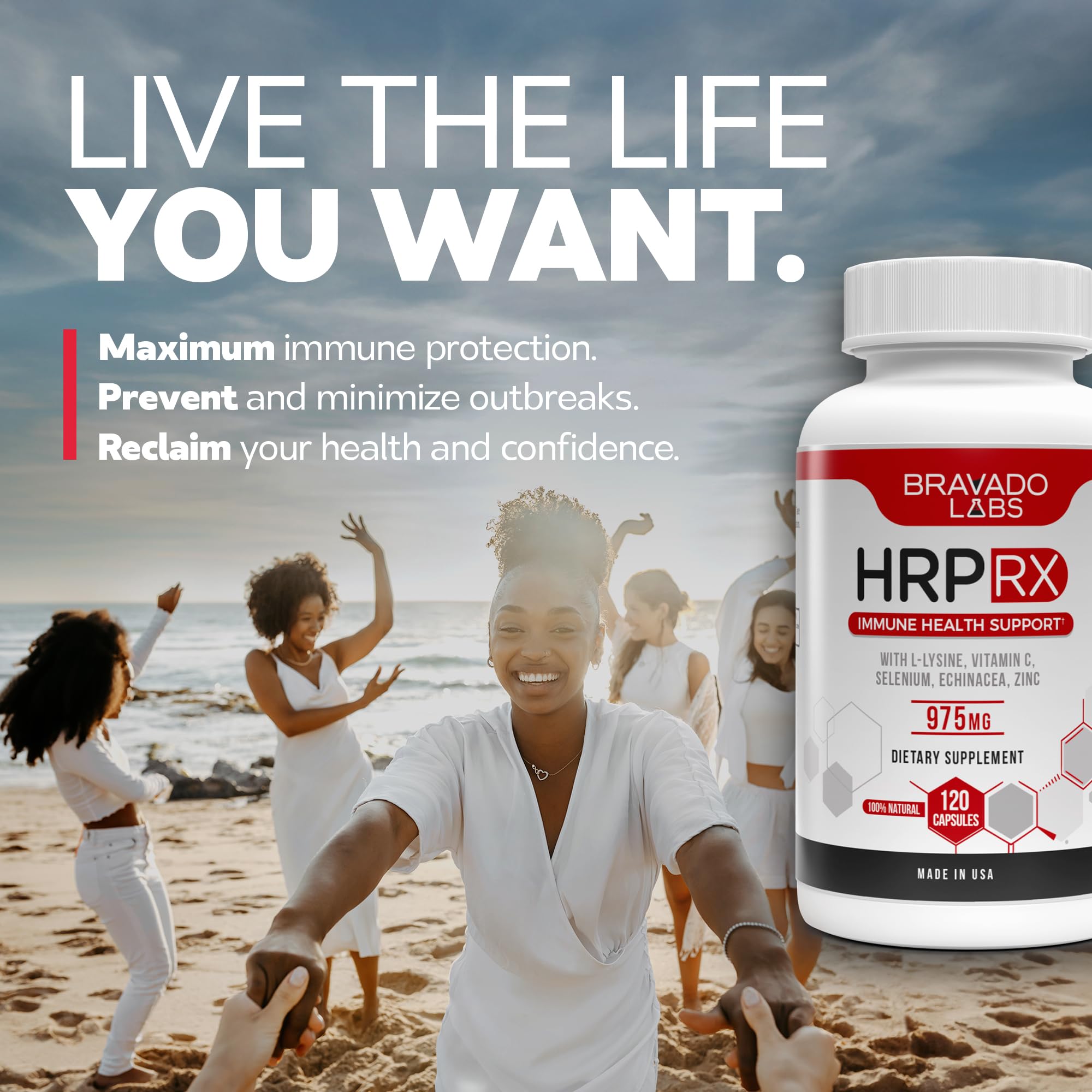 Bravado Labs L-Lysine label detail emphasizes third-party tested quality