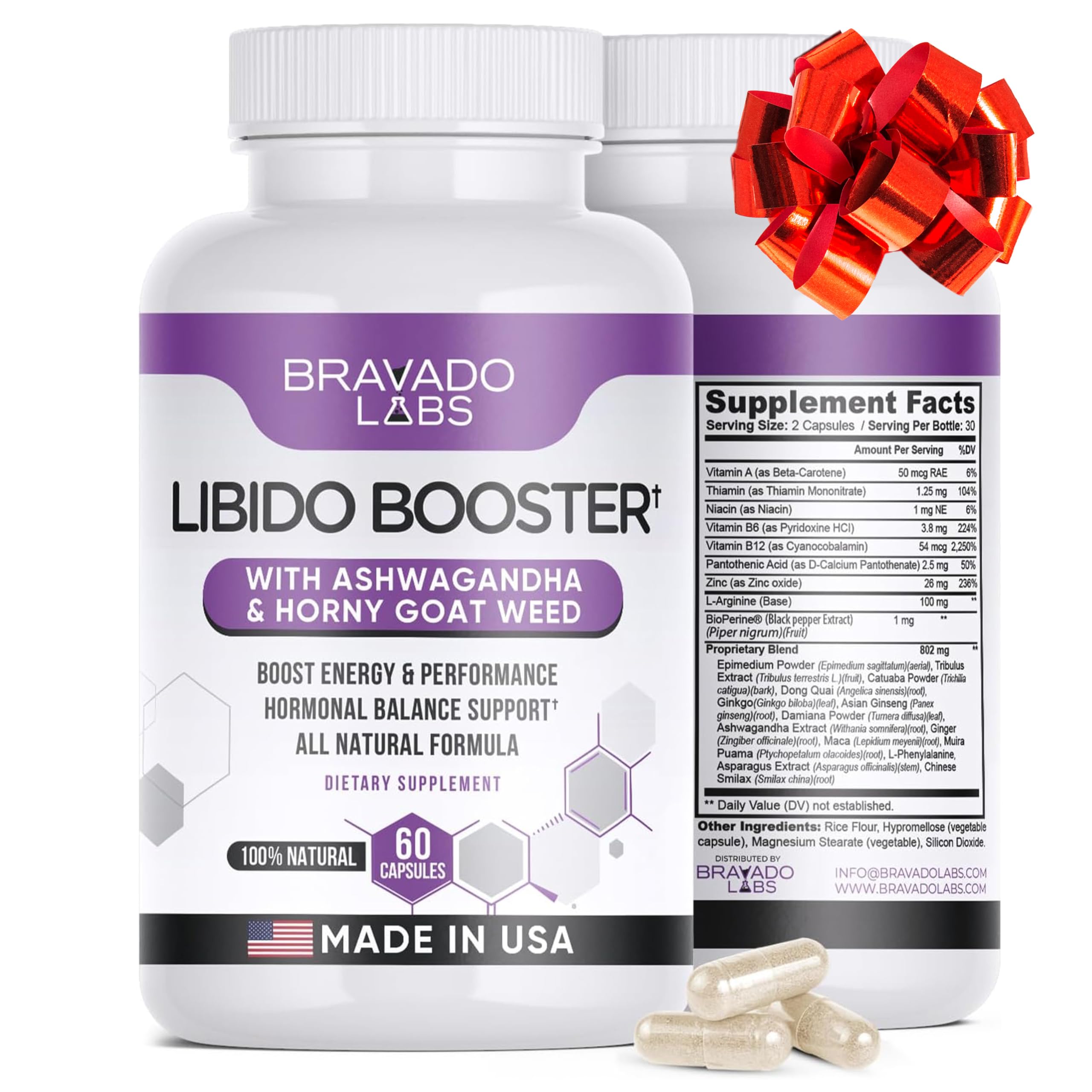 Bravado Labs Women's Energy bottle front for daily focus.