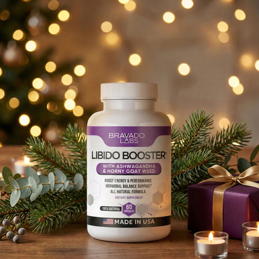 Bravado Labs Women's Energy capsules close-up highlighting plant-based formula for daily balance.