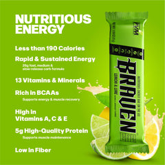 BRAVEN Bar strawberry closeup inviting flavor and quick energy.