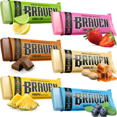 BRAVEN Braven Bar variety pack energy bars front view for on-the-go fueling