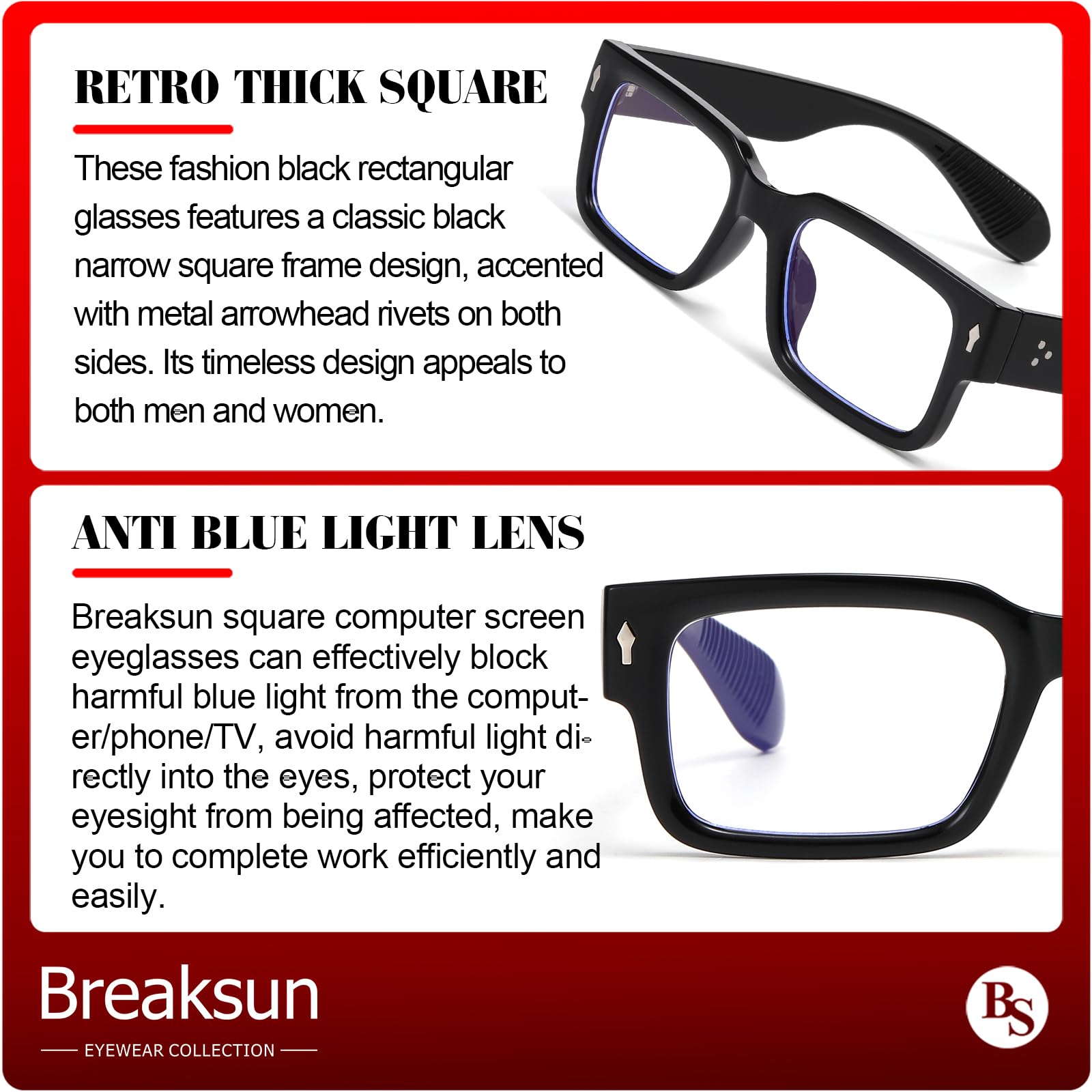 Breaksun hd clear lenses reduce chromatic aberration and enhance colors