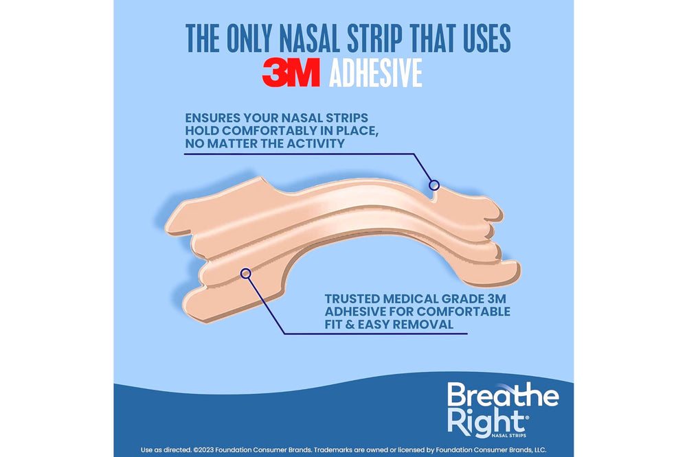 Breathe Right Original strip designed to make breathing easier during workouts.