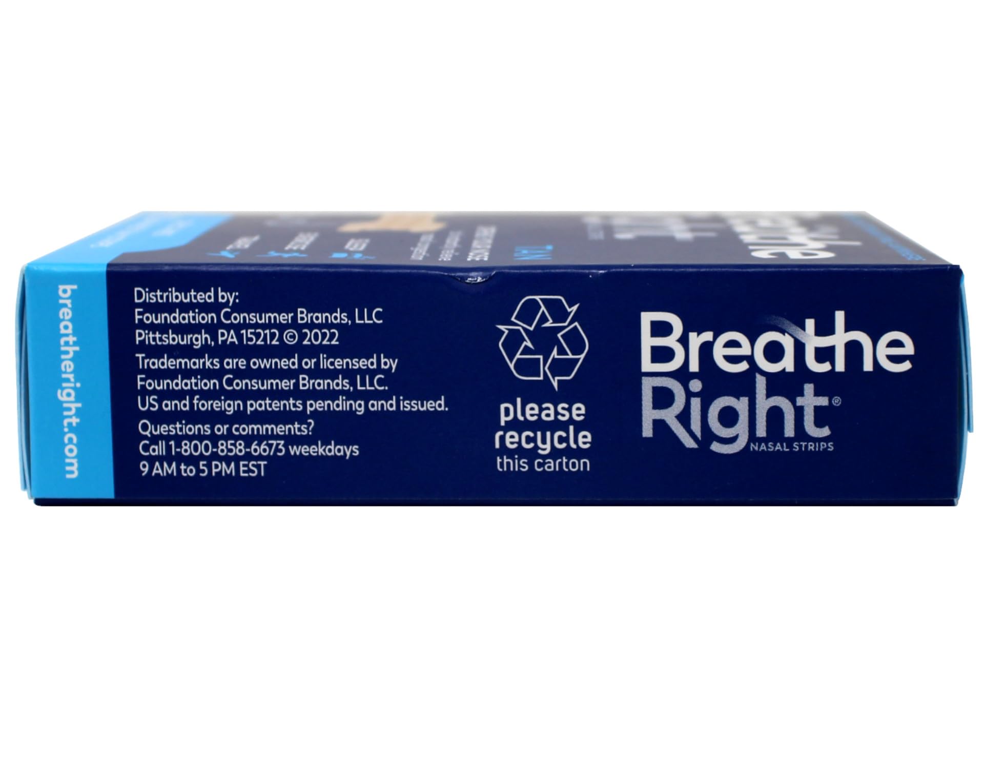 Breathe Right Nasal Strip Original Tan shown for sleep use.