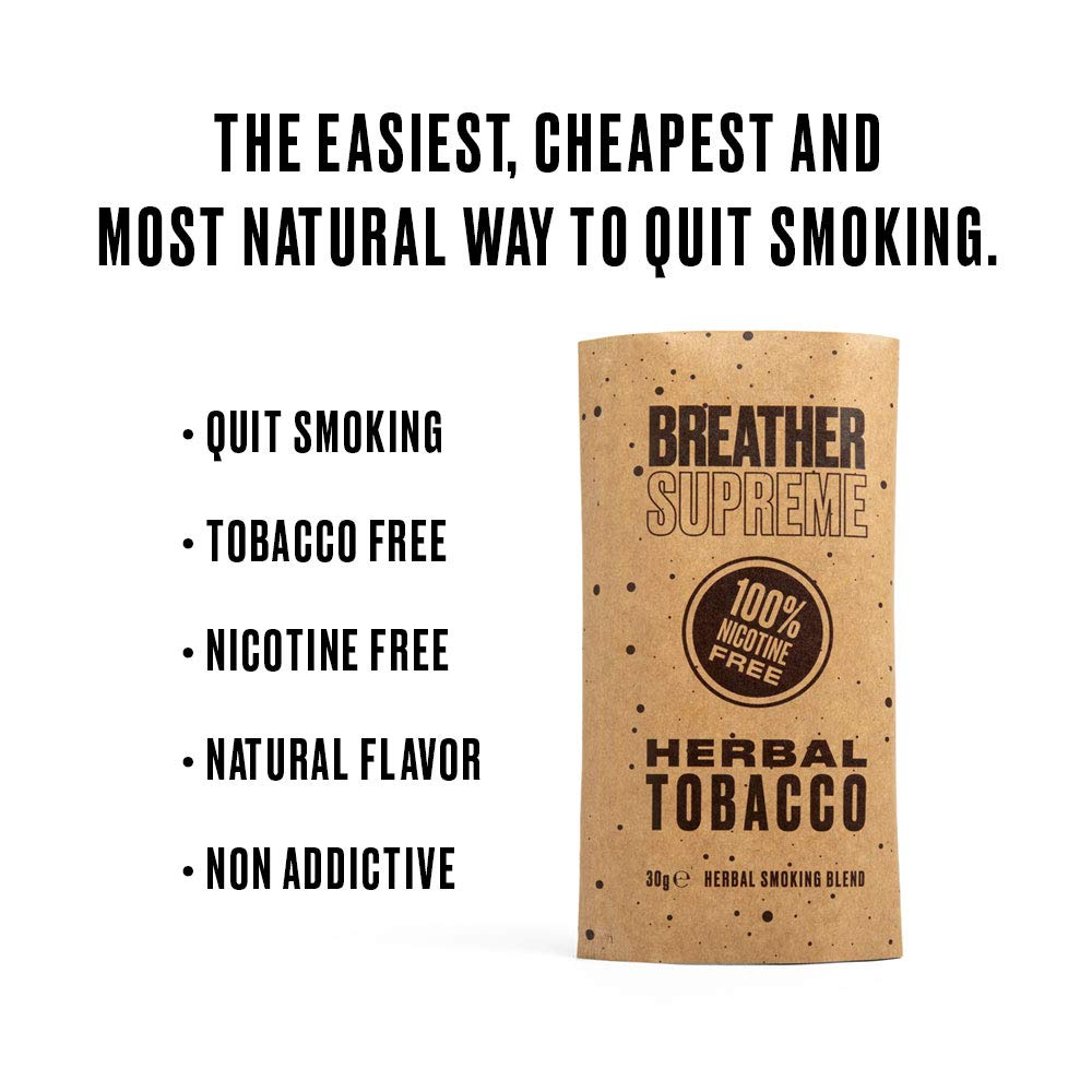 Breather Herbal Blend ingredients close-up presents wild herbs for a natural experience.