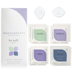 Breatherapy Be Well Kit box with eight inhalation tabs for wellness.