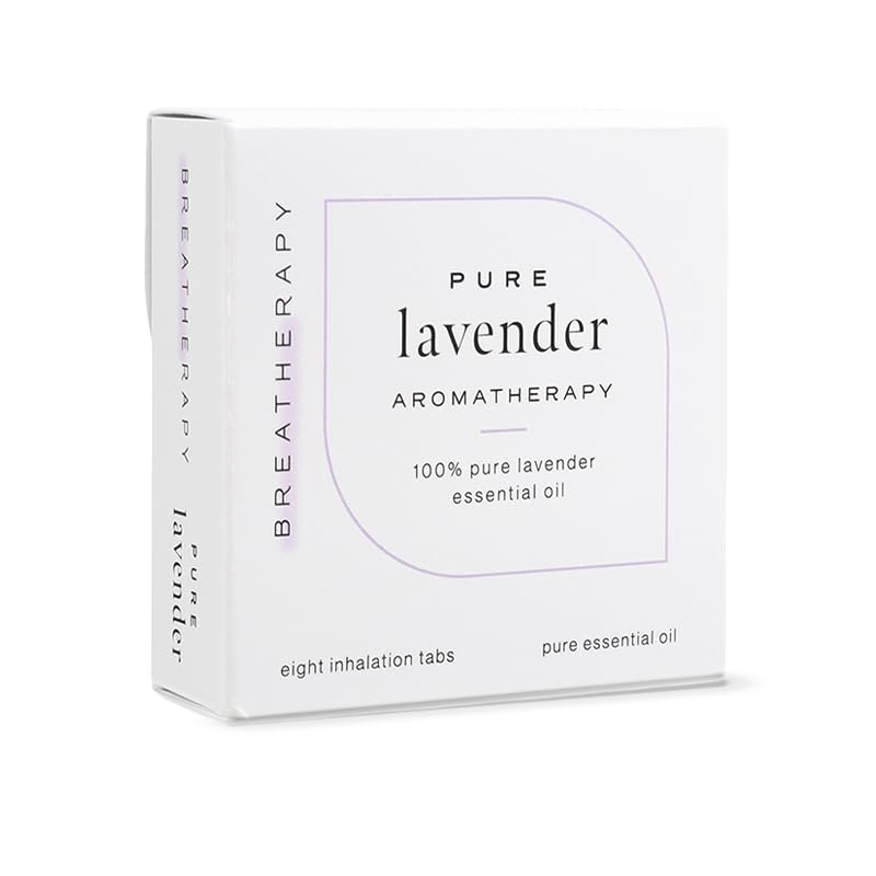 Breatherapy lavender patch close-up shows pure essential oil aroma for relaxation.