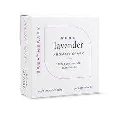 Breatherapy lavender patch close-up shows pure essential oil aroma for relaxation.