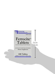 Breckenridge Ferrocite, caja con cuatro blísteres para dosificación continua.