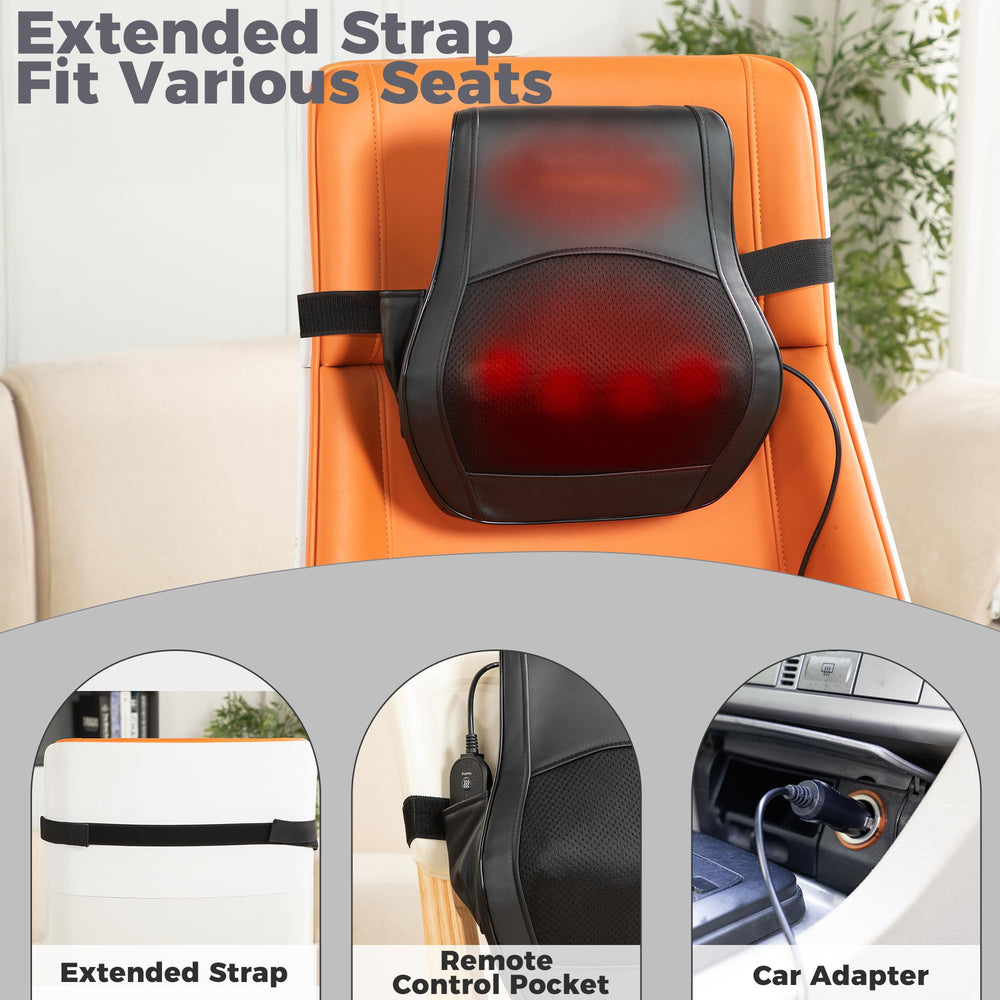 Brelley massager with AC and car adapters for home, office, or car sessions.