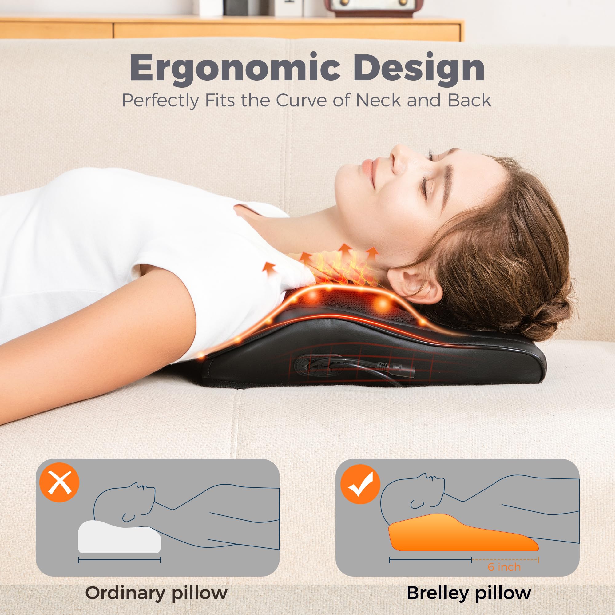 Brelley massager remote control enables easy adjustments from chair or couch.