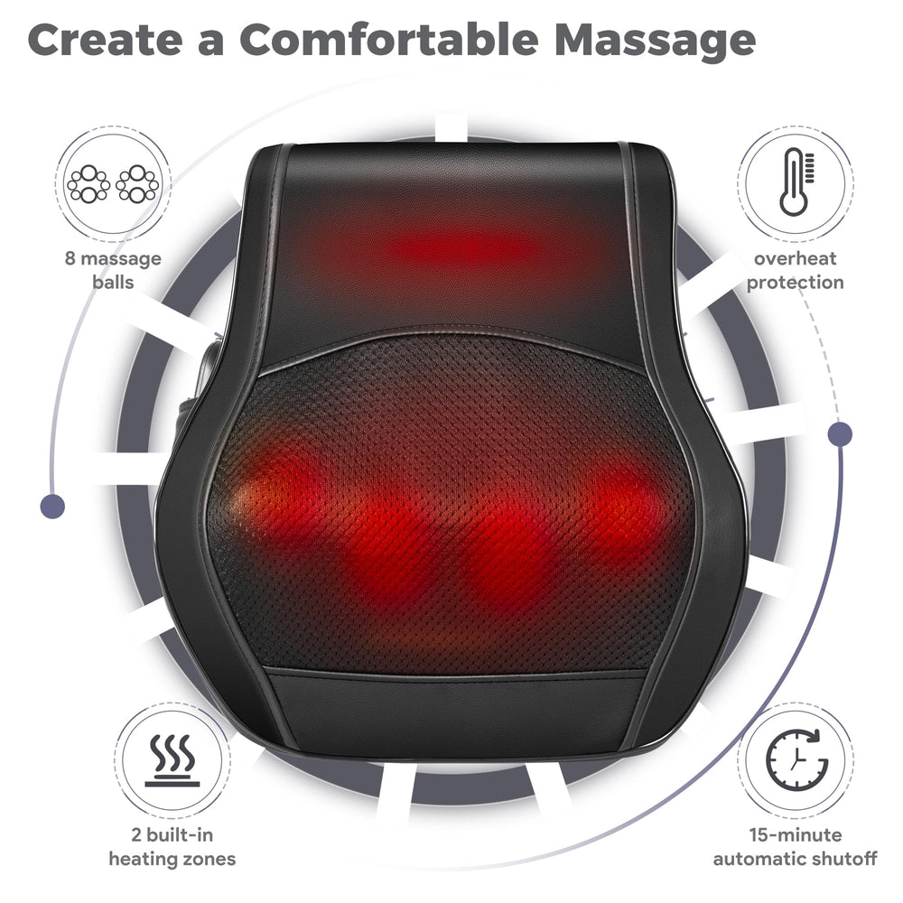 Brelley ergonomic design targets neck, back, shoulders, arms, and legs.