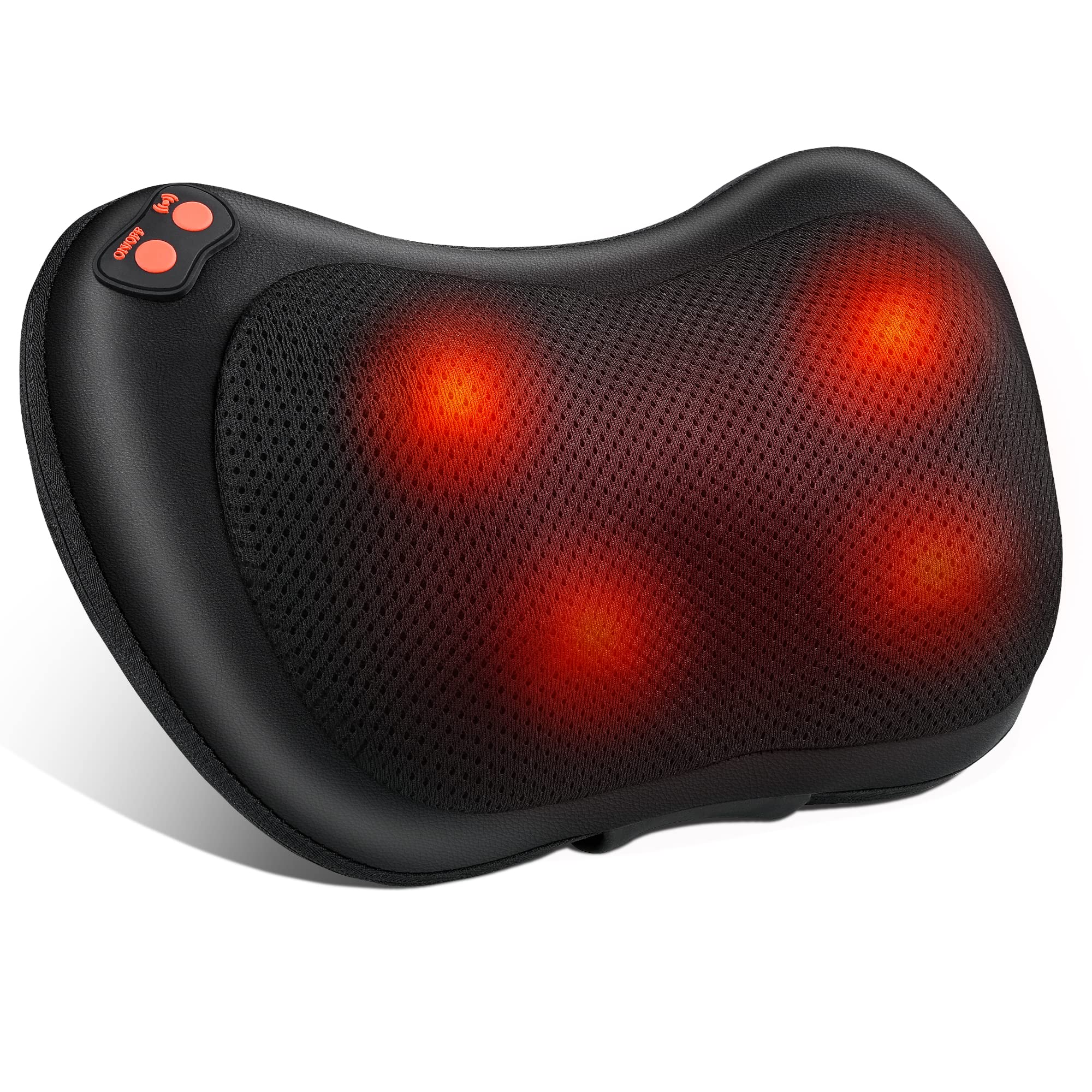 Brelley neck and back massager front view showing compact home device for convenient use