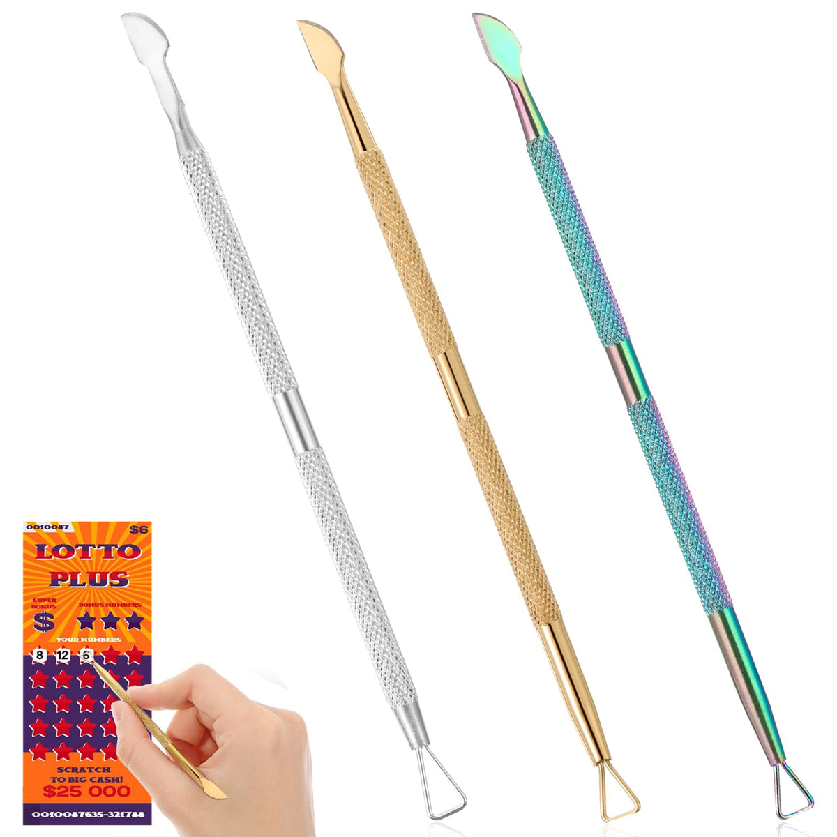 Bremorou gold lottery scratcher, precise PIN removal on gift cards.