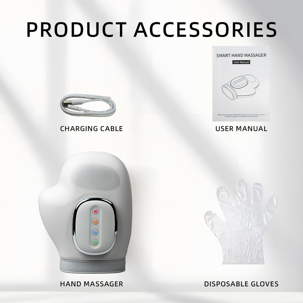 Gift-ready Brenzo hand massager highlighting universal fit for many hands.