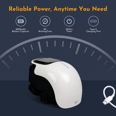 Brenzo knee massager with three heating levels offers adjustable warmth.