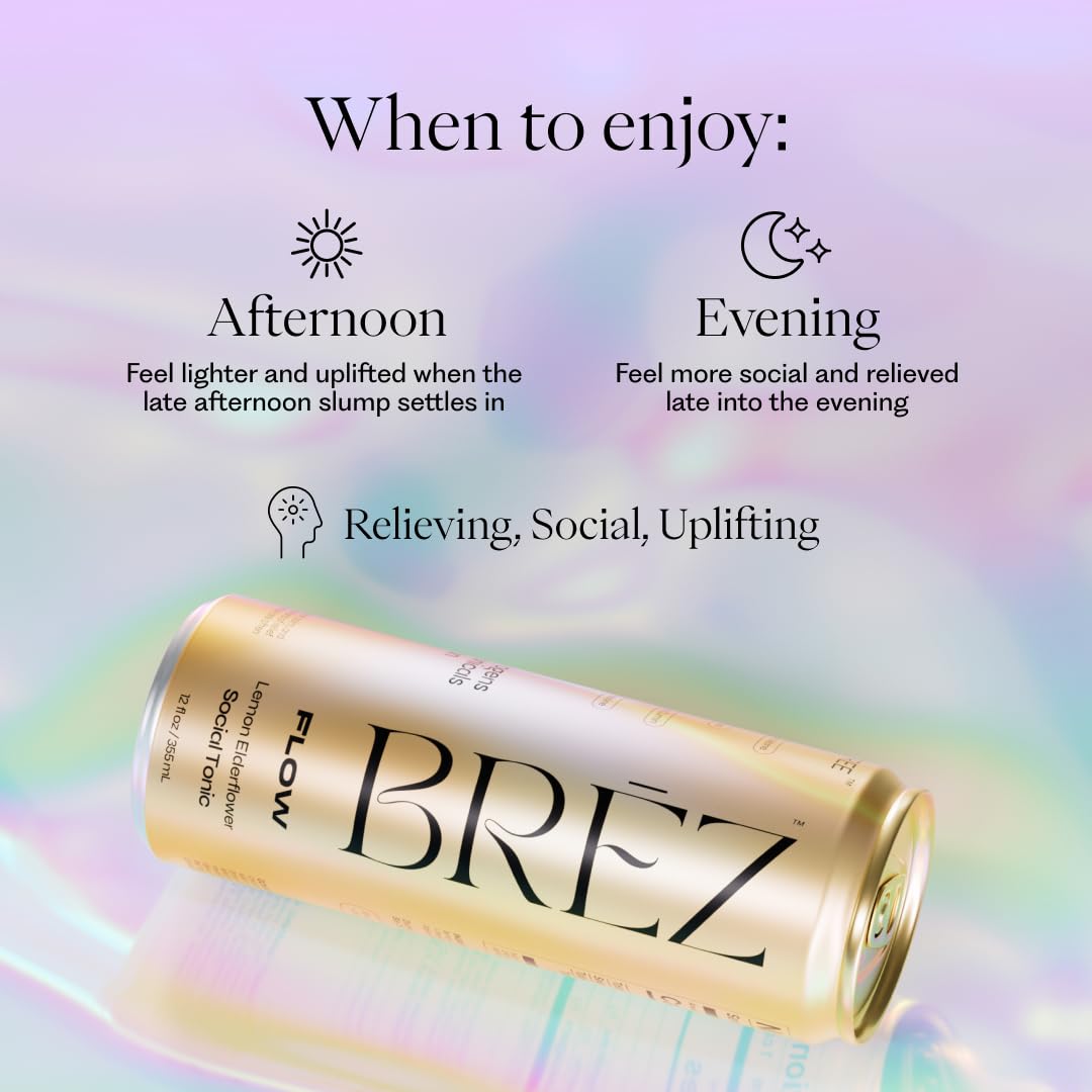 BREZ Flow sparkling bubbles close-up emphasizing light notes and freshness