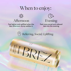 BREZ Flow sparkling bubbles close-up emphasizing light notes and freshness