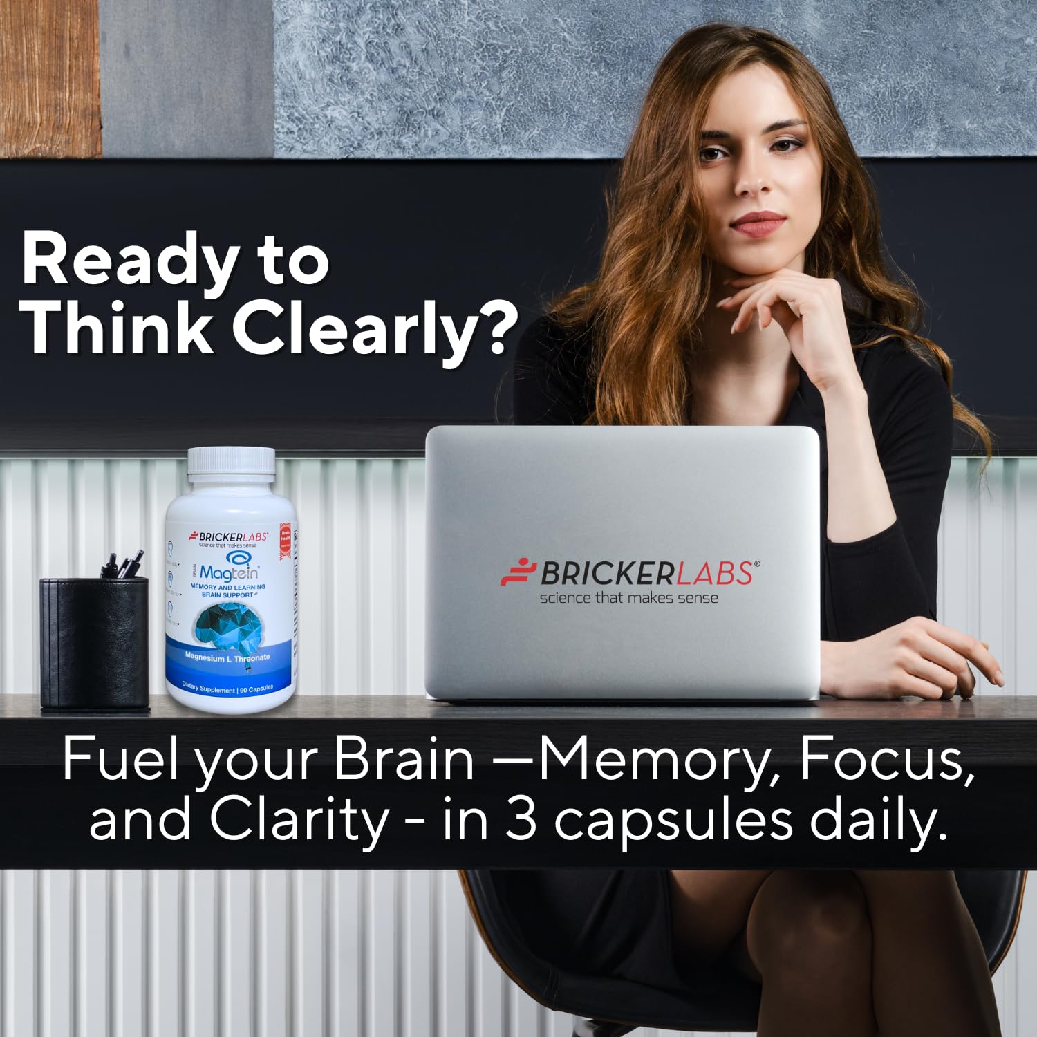 Bricker Labs Magtein product box emphasizing memory support potential