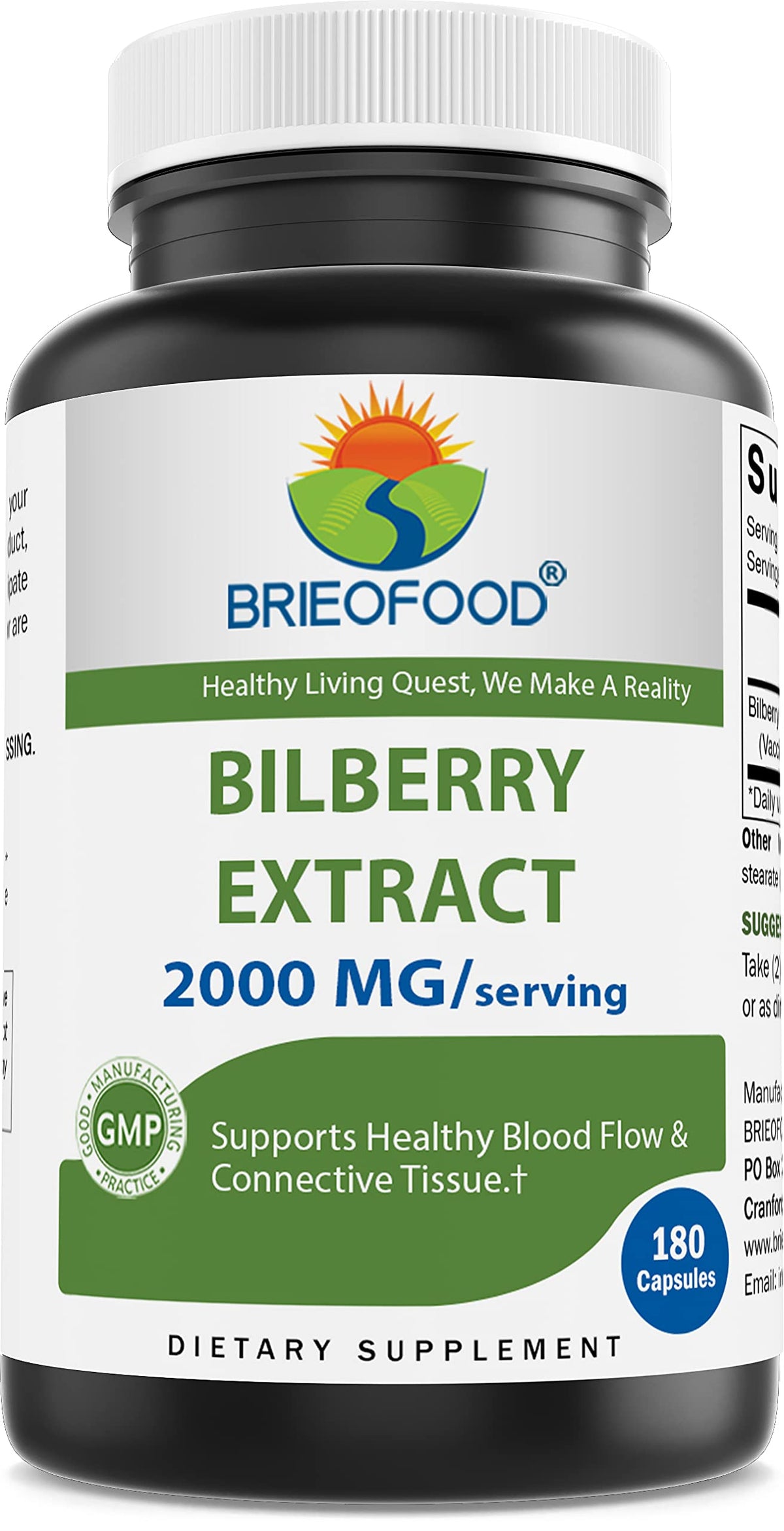 Brieofood Bilberry bottle pour highlights convenient daily serving ritual