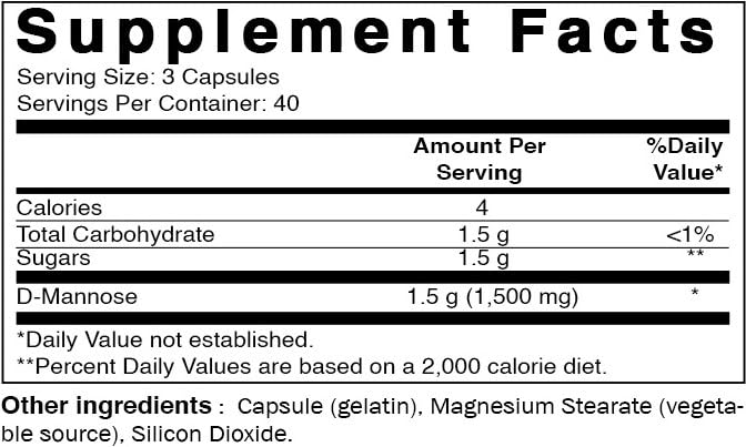 Brieofood D-Mannose capsule-closeup shows easy-to-swallow gelatin capsules.