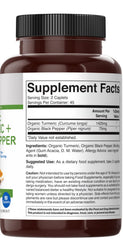 Label on Brieofood turmeric indicating gluten-free formulation