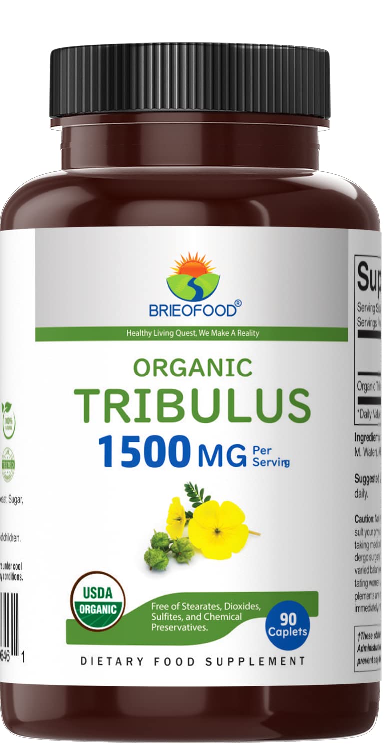 Brieofood Tribulus 1500mg tablets ready for routine use