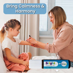 Bright Autism Bright Calming Oil bedtime scene with child calm