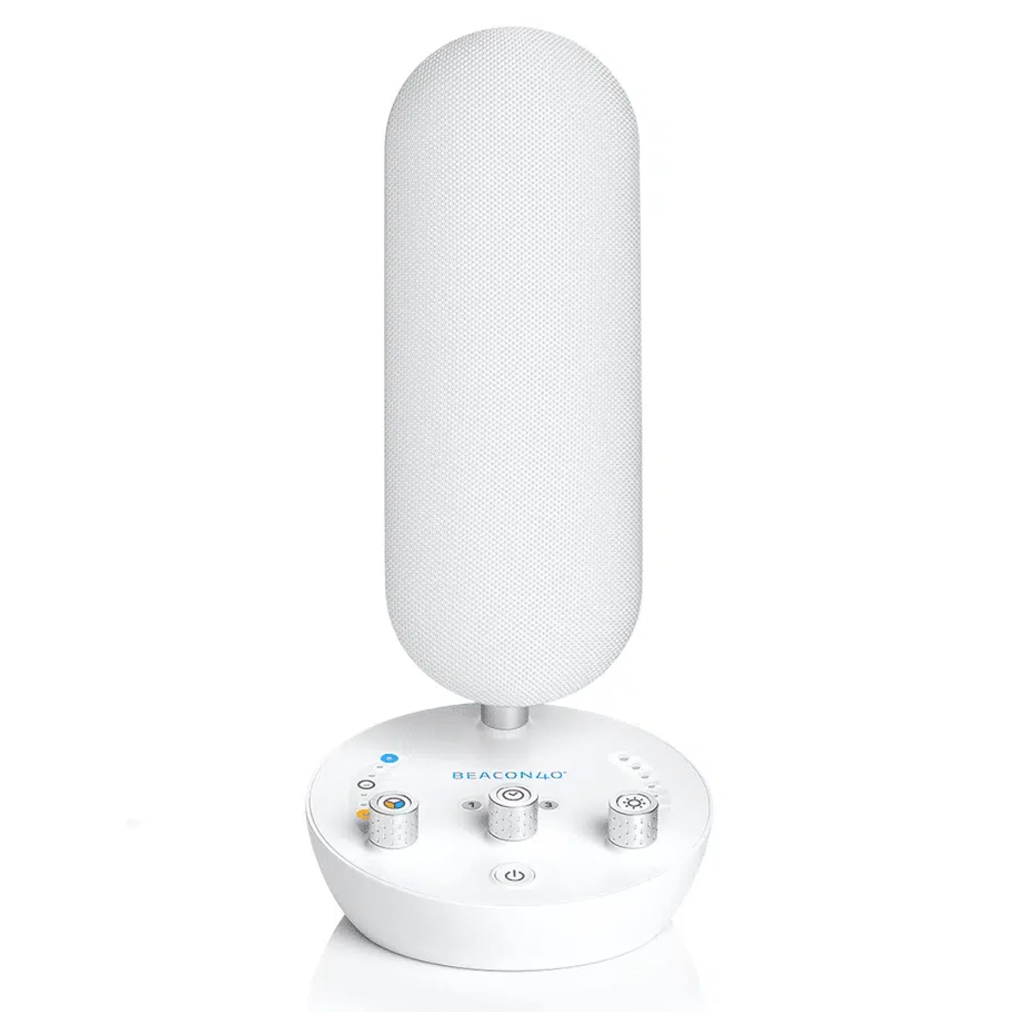 BRIGHT BEACON40 front view with calm glow for focused study sessions.
