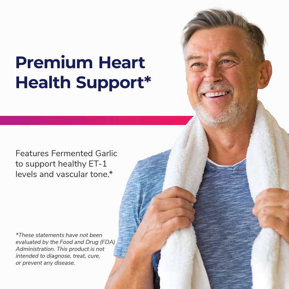 Bright Naturals Vaso Calm fermented garlic capsule highlighting fermentation benefits for circulation support.